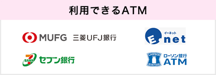 利用できるATM